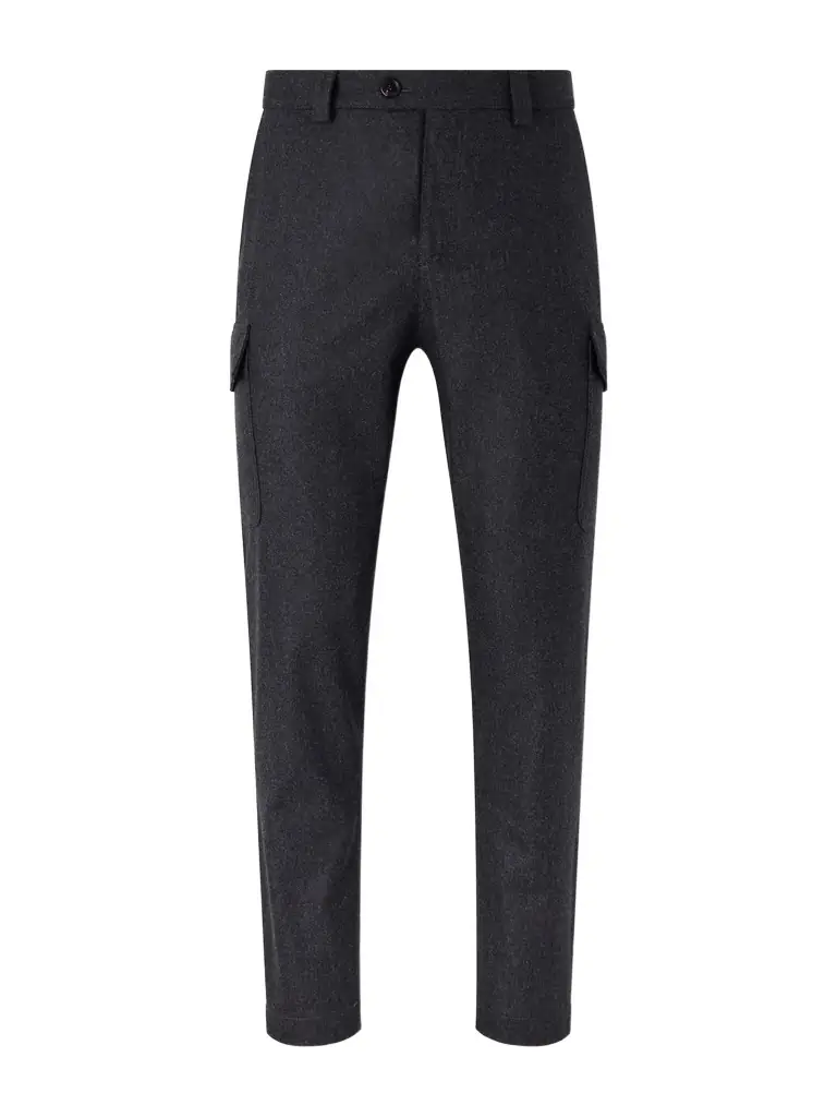 Brunello Cucinelli Tapered Virgin Wool Cargo Trousers - Men