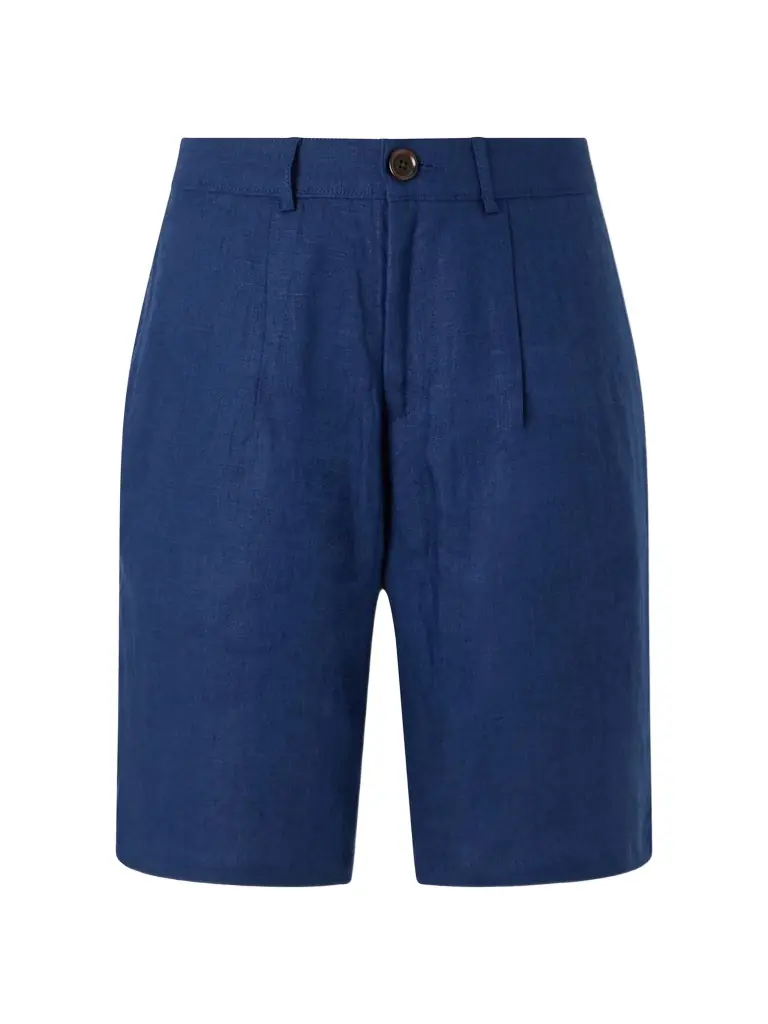 Oliver Spencer Coney Straight-Leg Pleated Linen Shorts - Men