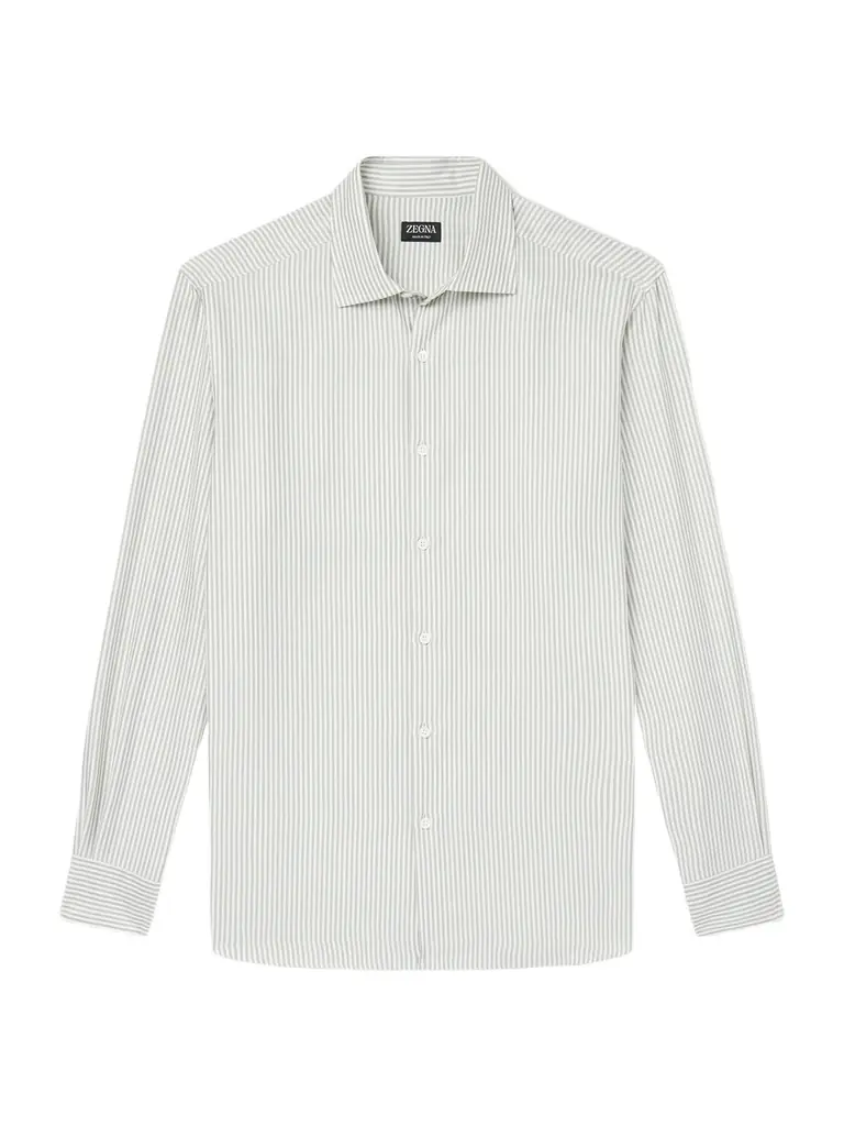 Zegna Striped Silk Shirt - Men