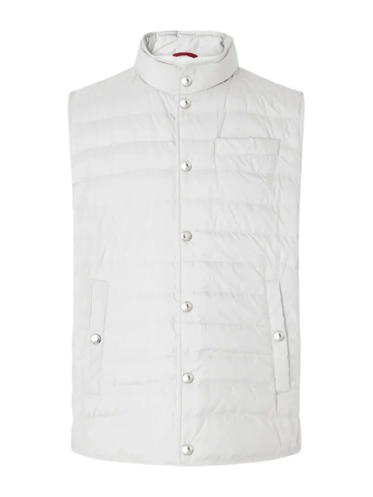 Brunello Cucinelli Quilted Shell Down Gilet - Men