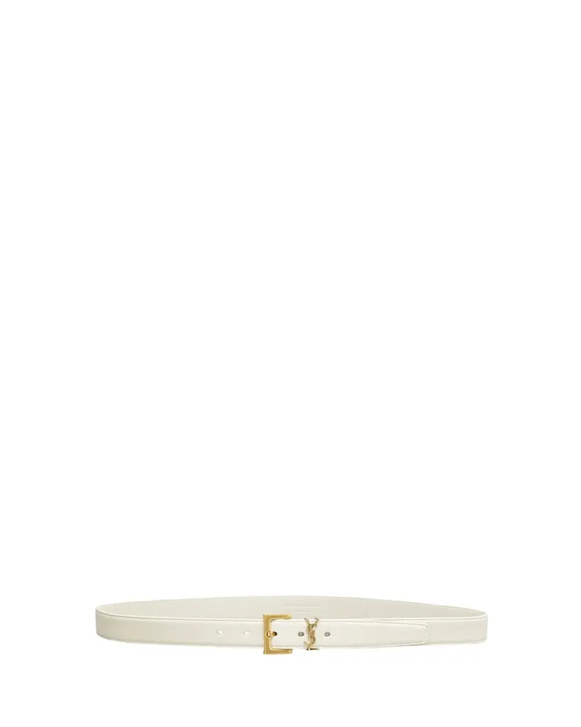 Saint Laurent Box Laque YSL Leather Belt