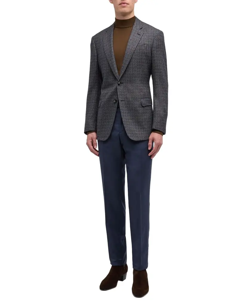 Giorgio Armani Men 's Wool-Cashmere Plaid Sport Coat - Men's Clothing