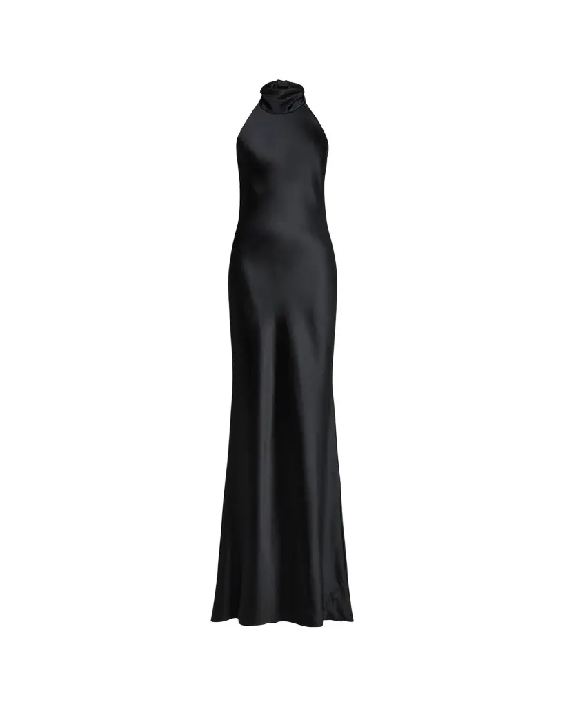 Ralph Lauren Collection Chilton Stretch Satin Evening Dress