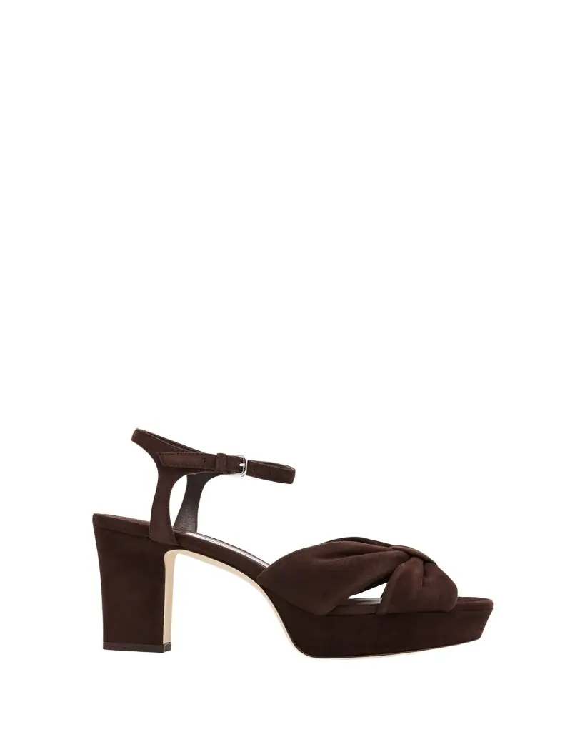 Jimmy Choo Heloise Suede Knot Platform Sandals
