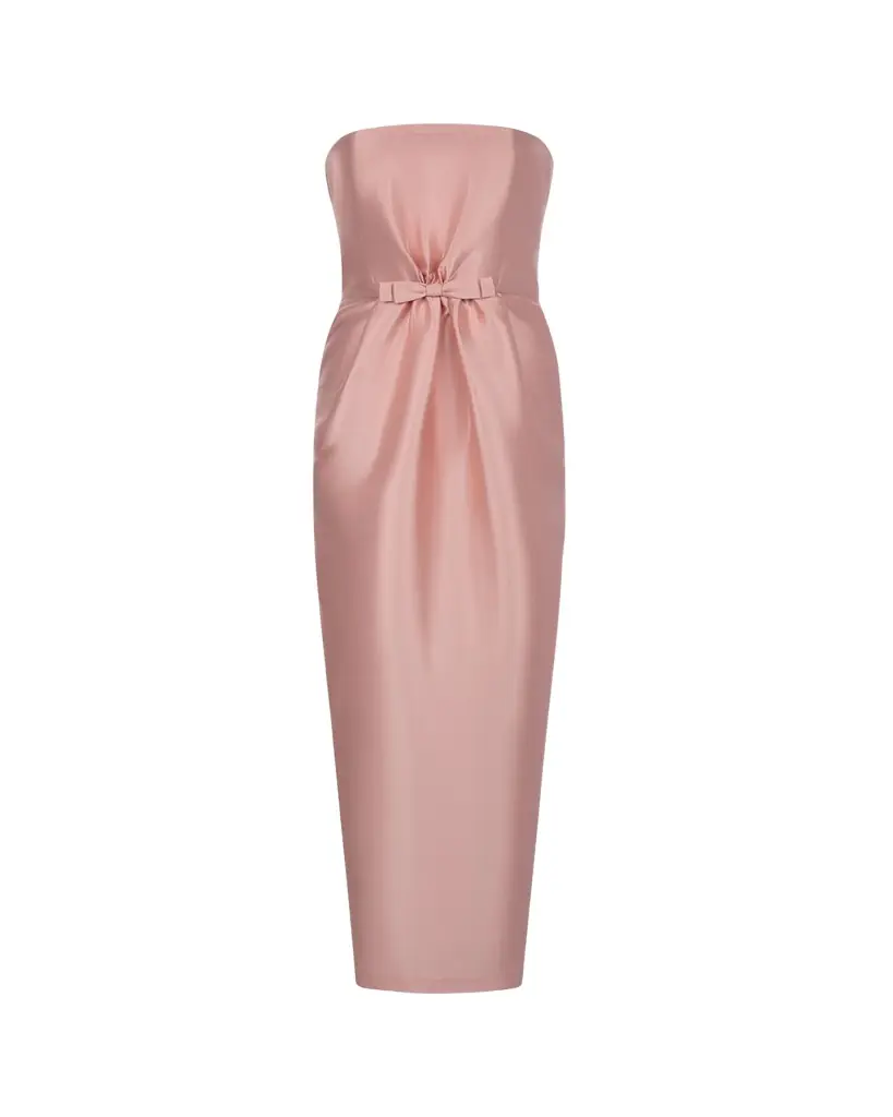 BERNADETTE Lenette Bow Strapless Gown
