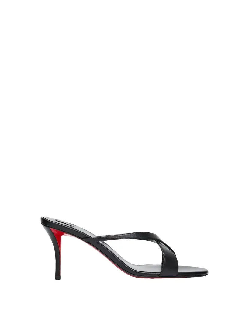 Christian Louboutin 80mm Mulazee Leather Crisscross Mules