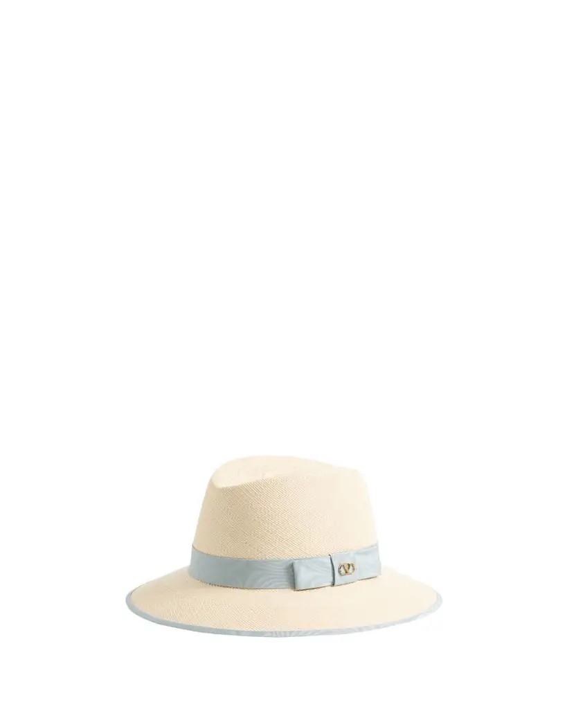 Valentino Garavani VLOGO Straw Fedora