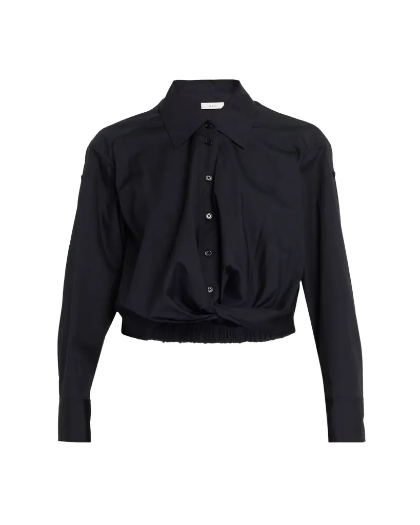 A.L.C. Leo Twist-Front Poplin Top