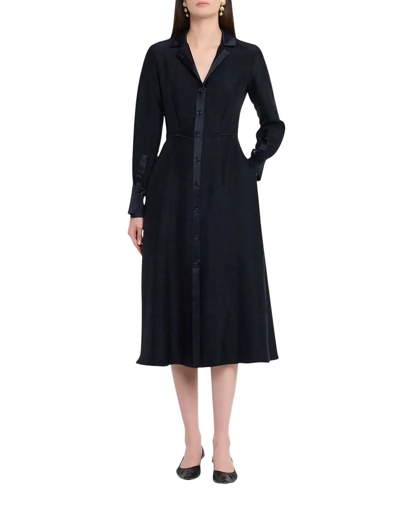 Jason Wu Collection Washed Twill Layered Midi Shirtdress