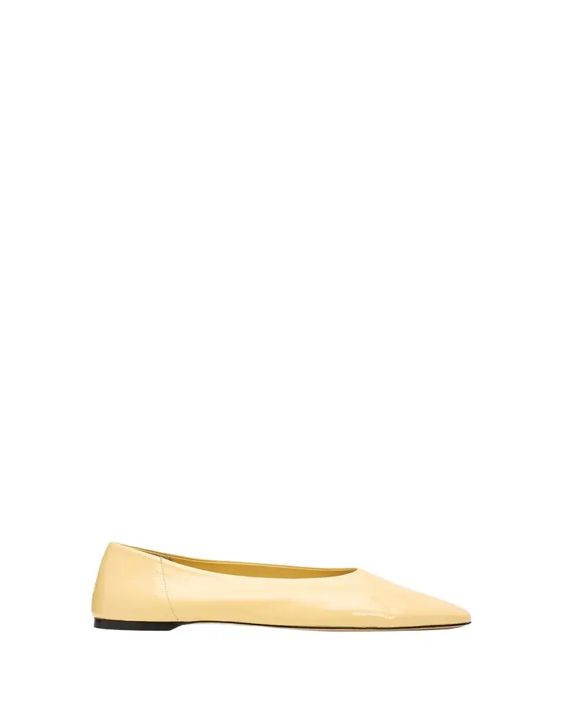 Toteme Naplack Leather Ballerina Flats
