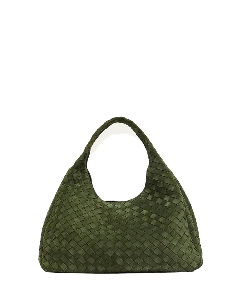 Bottega Veneta Campana Large Suede Shoulder Bag