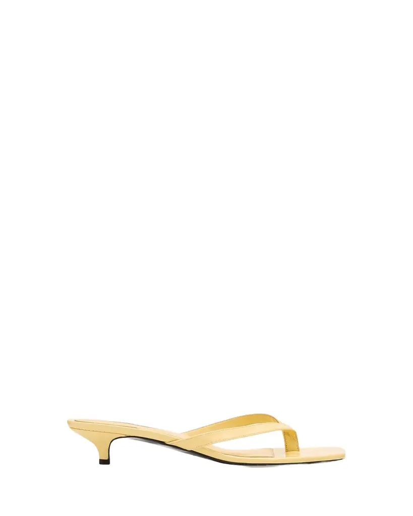 Toteme Naplack Leather Kitten-Heel Sandals
