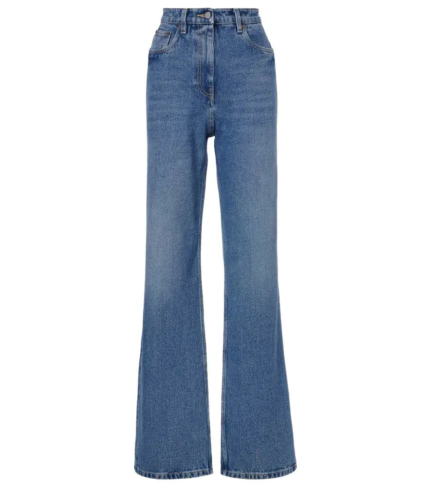 Prada High-rise wide-leg jeans