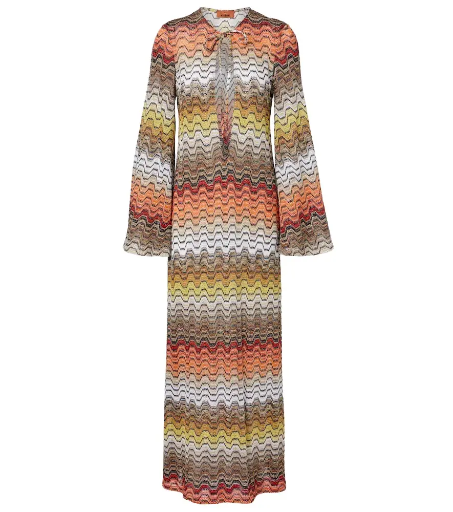 Missoni Wave lamé beach dress