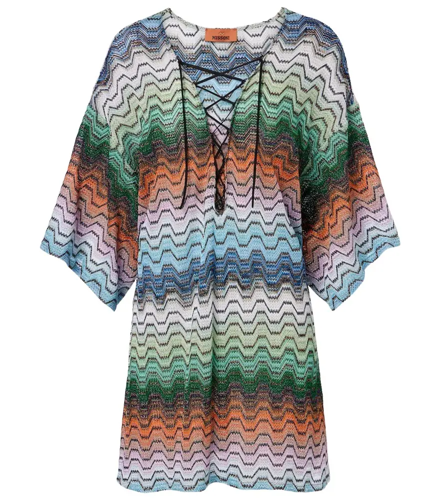 Missoni Wave lamé beach dress