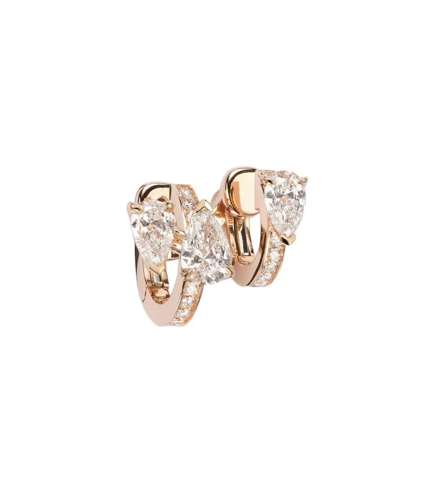 Repossi Serti Sur Vide 18kt rose gold single ear cuff with diamonds