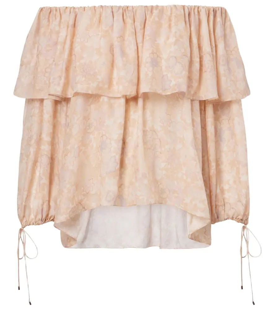 Chloe Chloé Floral silk charmeuse top