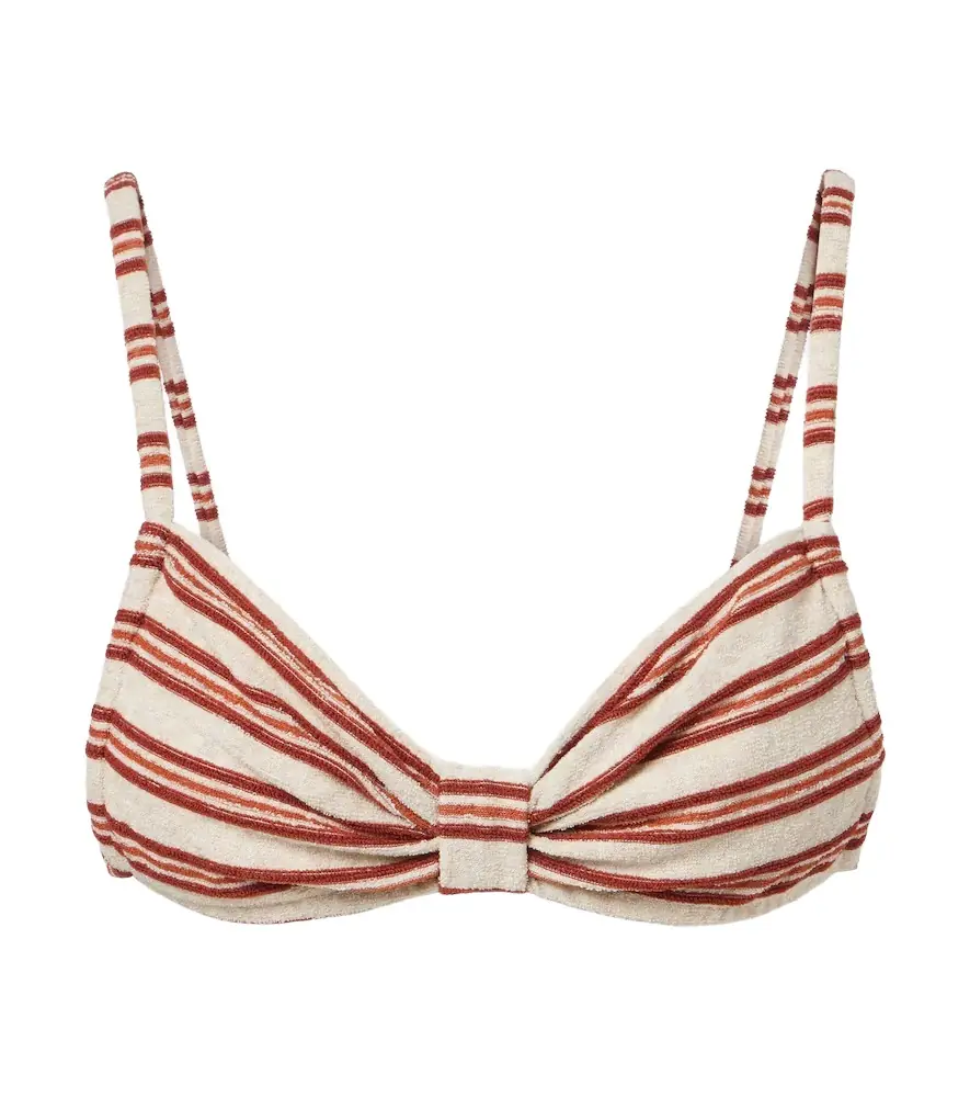 Montce Devin striped bikini top