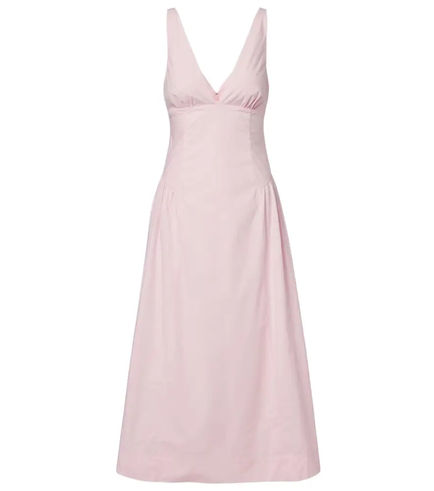 Posse Lindie cotton poplin midi dress
