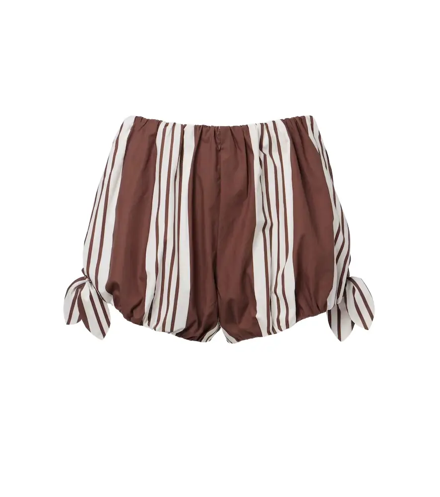 Posse Rosie striped cotton shorts
