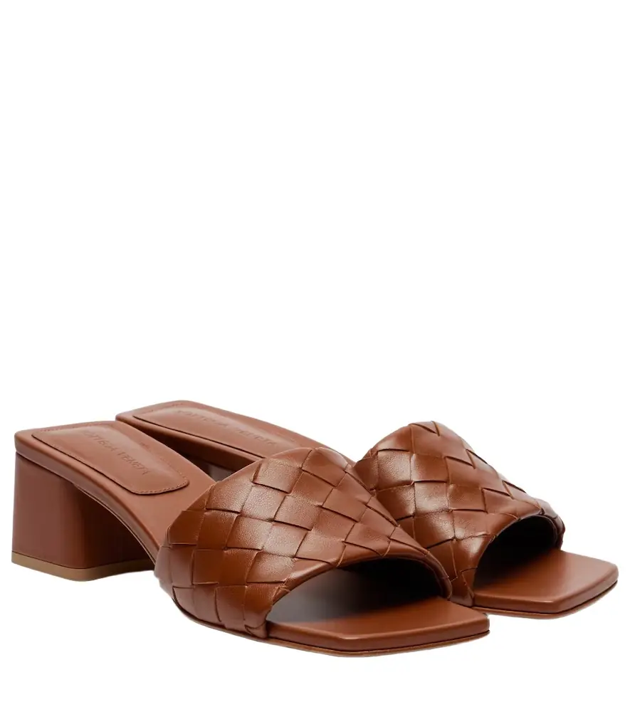 Bottega Veneta Parco Intrecciato leather mules