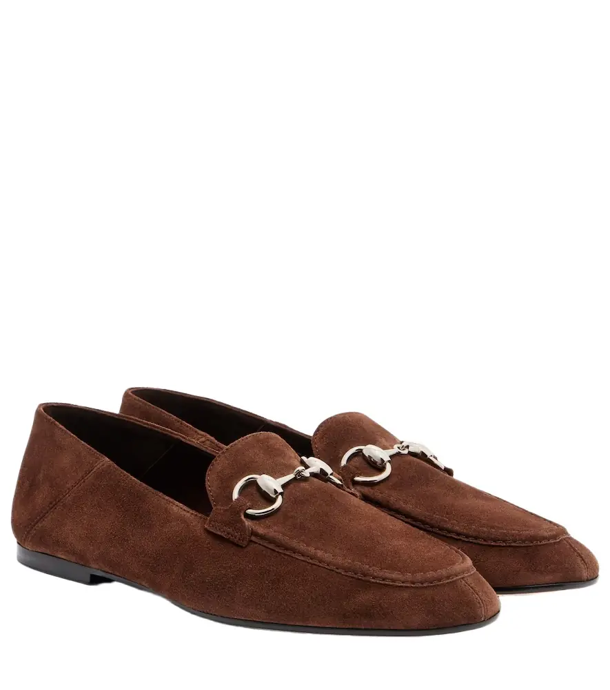 Gucci Jordaan Horsebit suede loafers