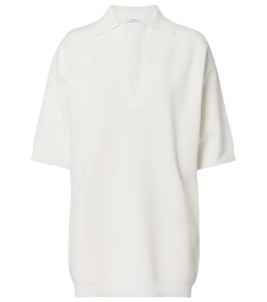 Max Mara Knitted crêpe top