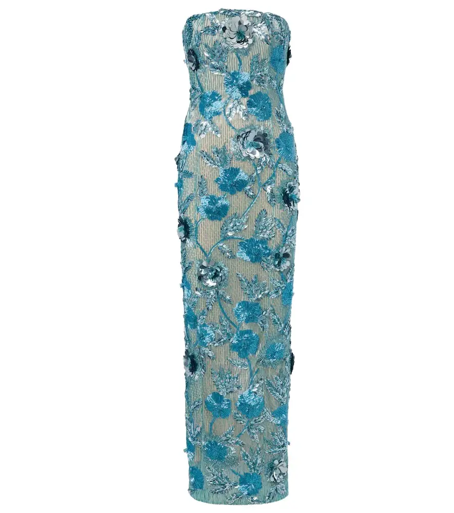 Rachel Gilbert Pierre embellished bustier gown