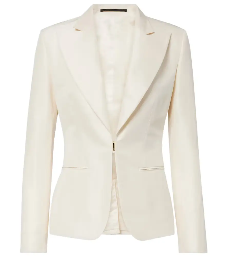 Silk faille blazer