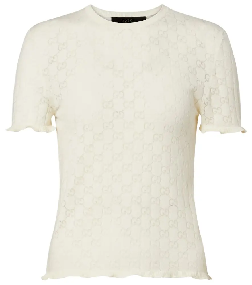 GG cotton-blend devoré T-shirt