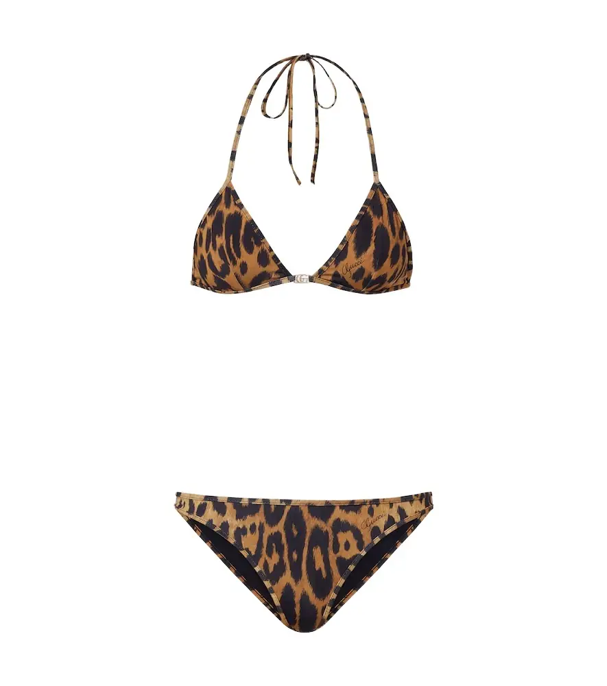 Leopard-print bikini