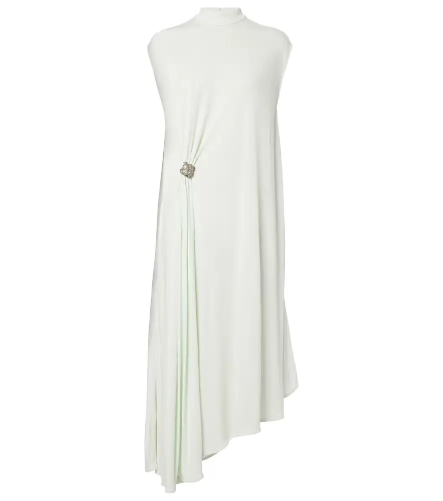 Bottega Veneta Knot gathered crêpe jersey midi dress