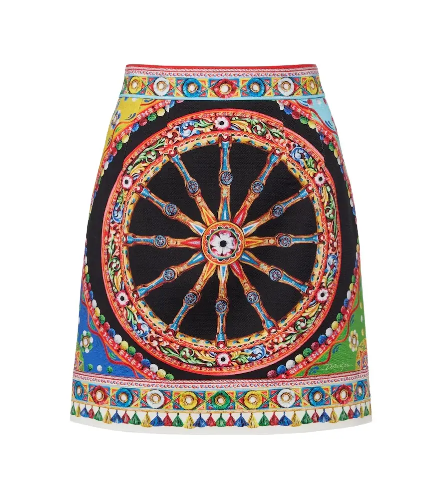 Dolce & Gabbana Printed cotton miniskirt