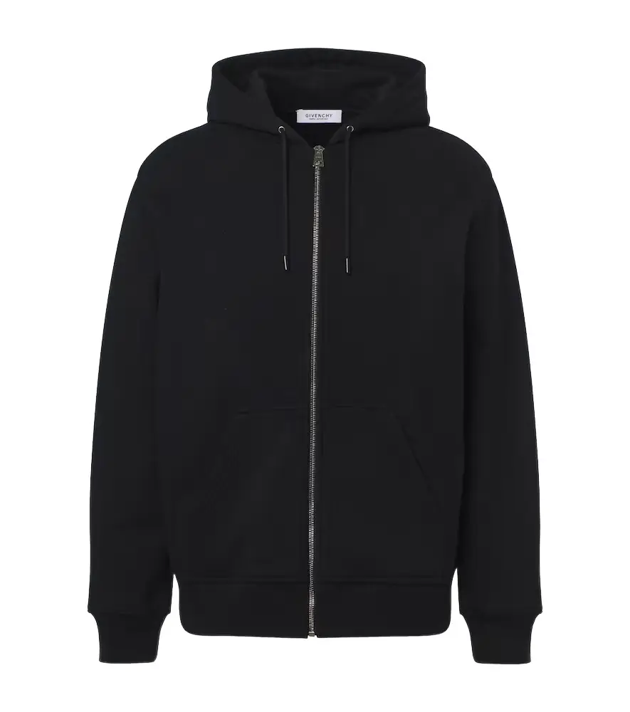 Givenchy Logo cotton fleece zip-up hoodie