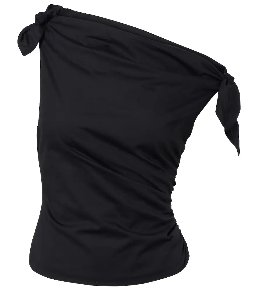 Staud Bellaria asymmetric cotton top