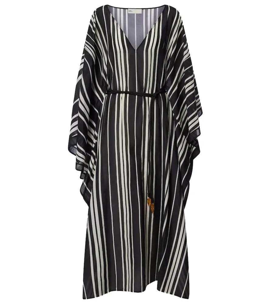 Tory Burch Striped cotton and silk kaftan