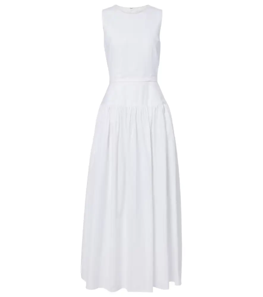 Loulou de Saison Ama cotton poplin maxi dress