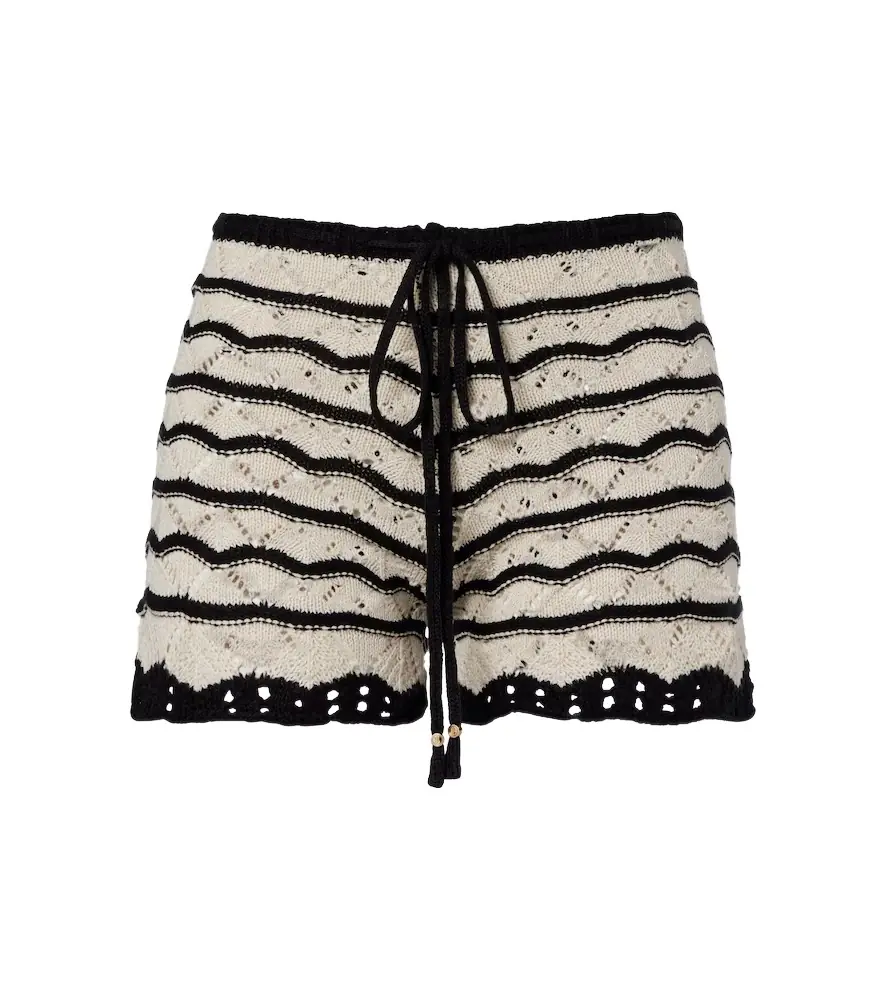 Bananhot Kim crochet cotton-blend shorts