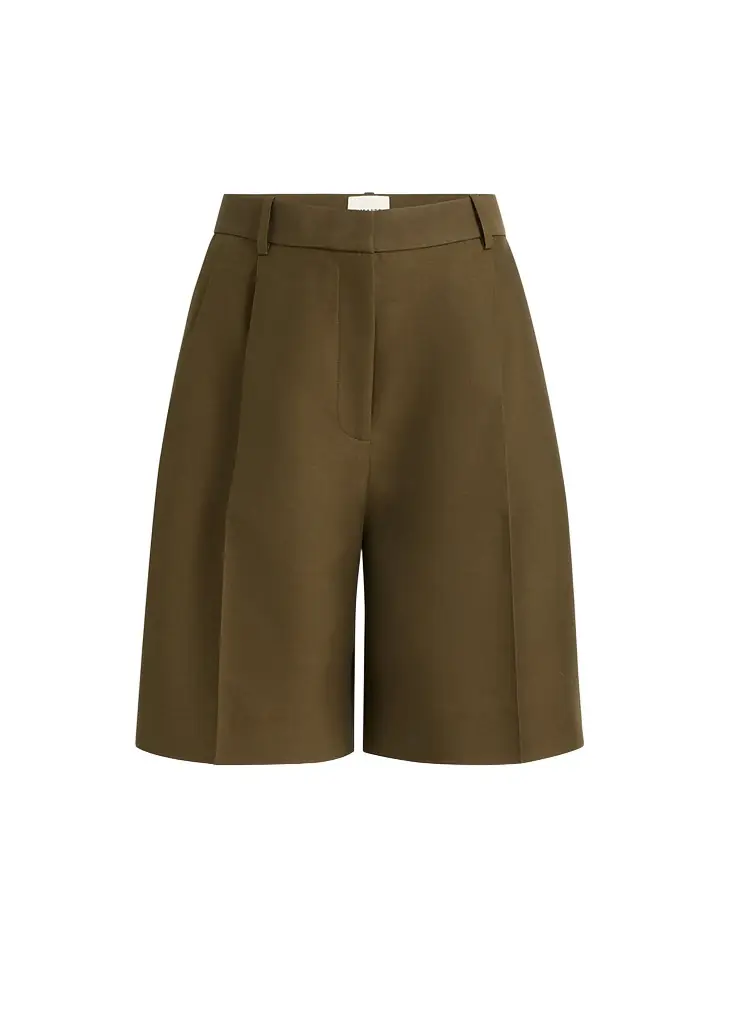 Khaite Auggie Short In Dark Olive