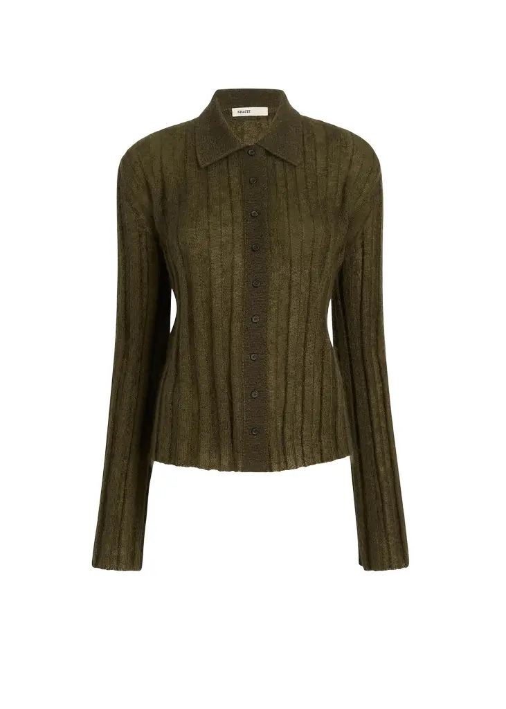 Khaite Meadow Sweater In Dark Olive