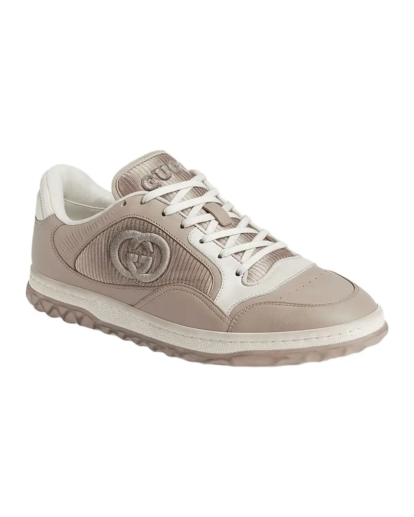 Gucci Men 's MAC 80 Embroidered Leather Low-Top Sneakers - Men's Shoes