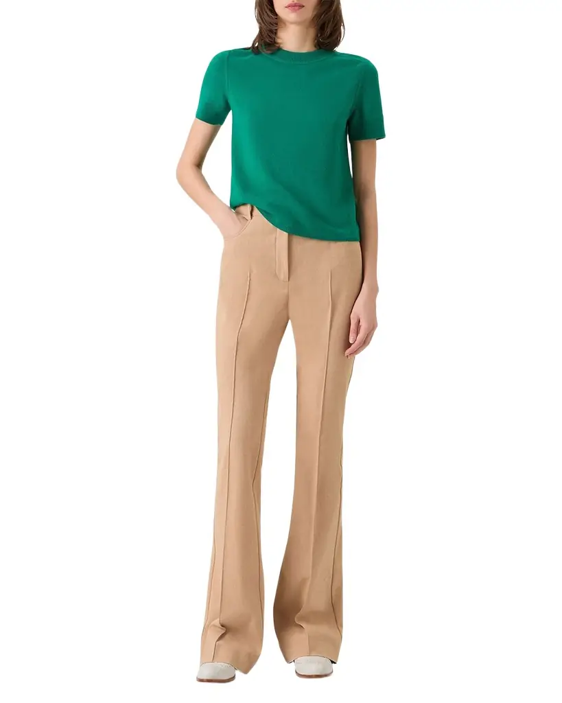 Akris Cashmere Short Sleeve Knit Sweater