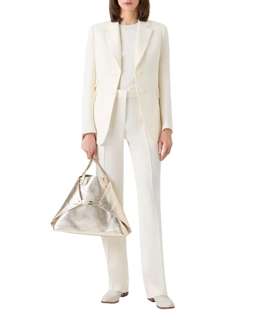 Akris Arie Double-Faced Linen-Wool Jacket