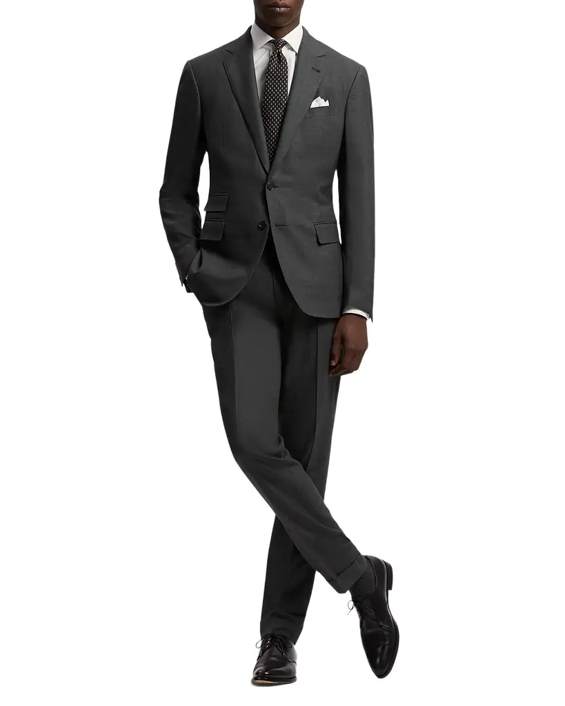 Ralph Lauren Purple Label Kent Hand-Tailored Wool Birdseye Suit
