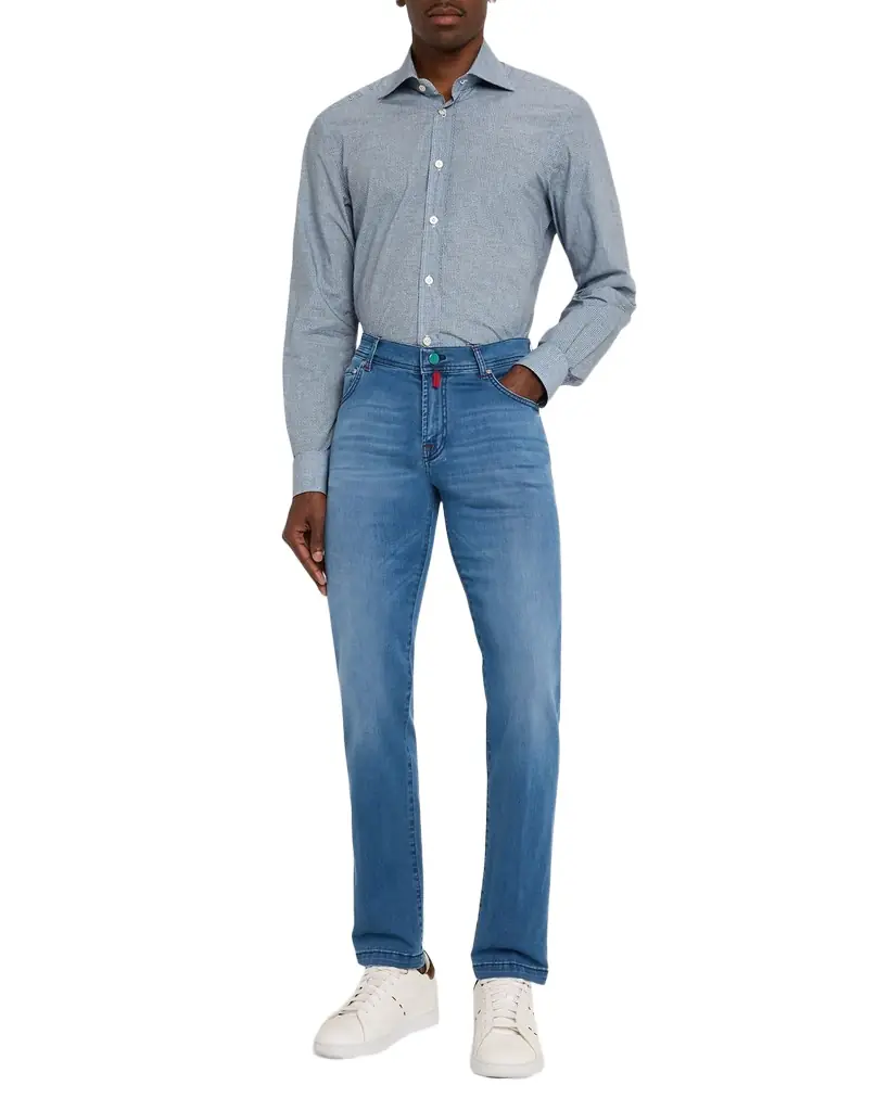 Kiton Men 's Slim Straight-Leg Denim Jeans