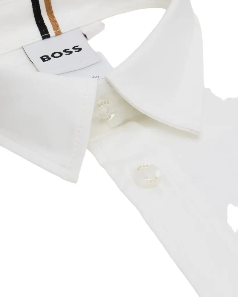 BOSS Boy 's Logo-Embroidered Long-Sleeve Cotton Shirt, Size 8-16