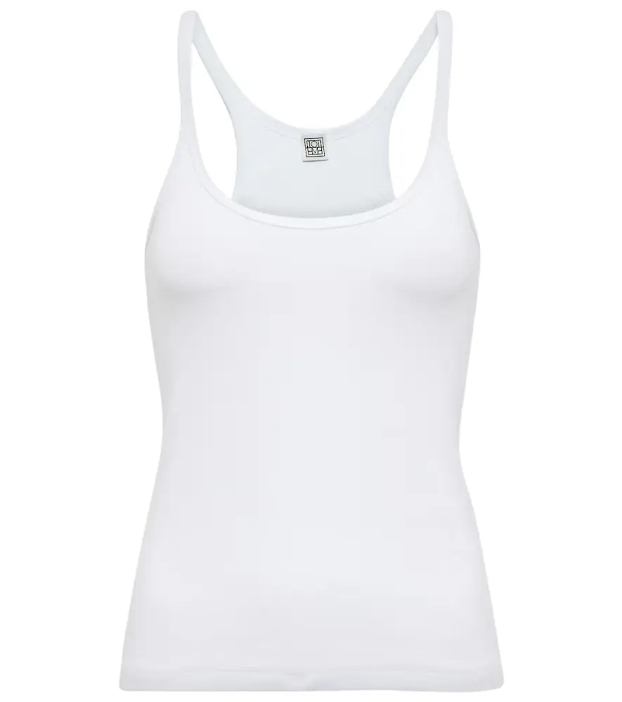 Toteme Cotton-blend racerback tank top