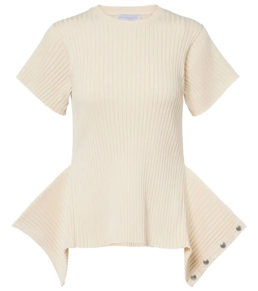 Stella McCartney Ribbed-knit cotton top