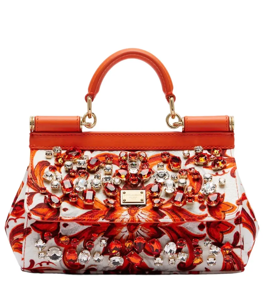Dolce & Gabbana Sicily Mini embellished top-handle bag