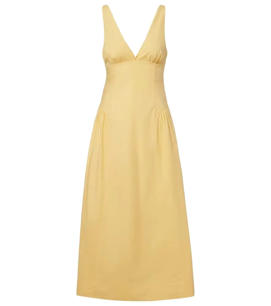 Posse Lindie cotton poplin midi dress